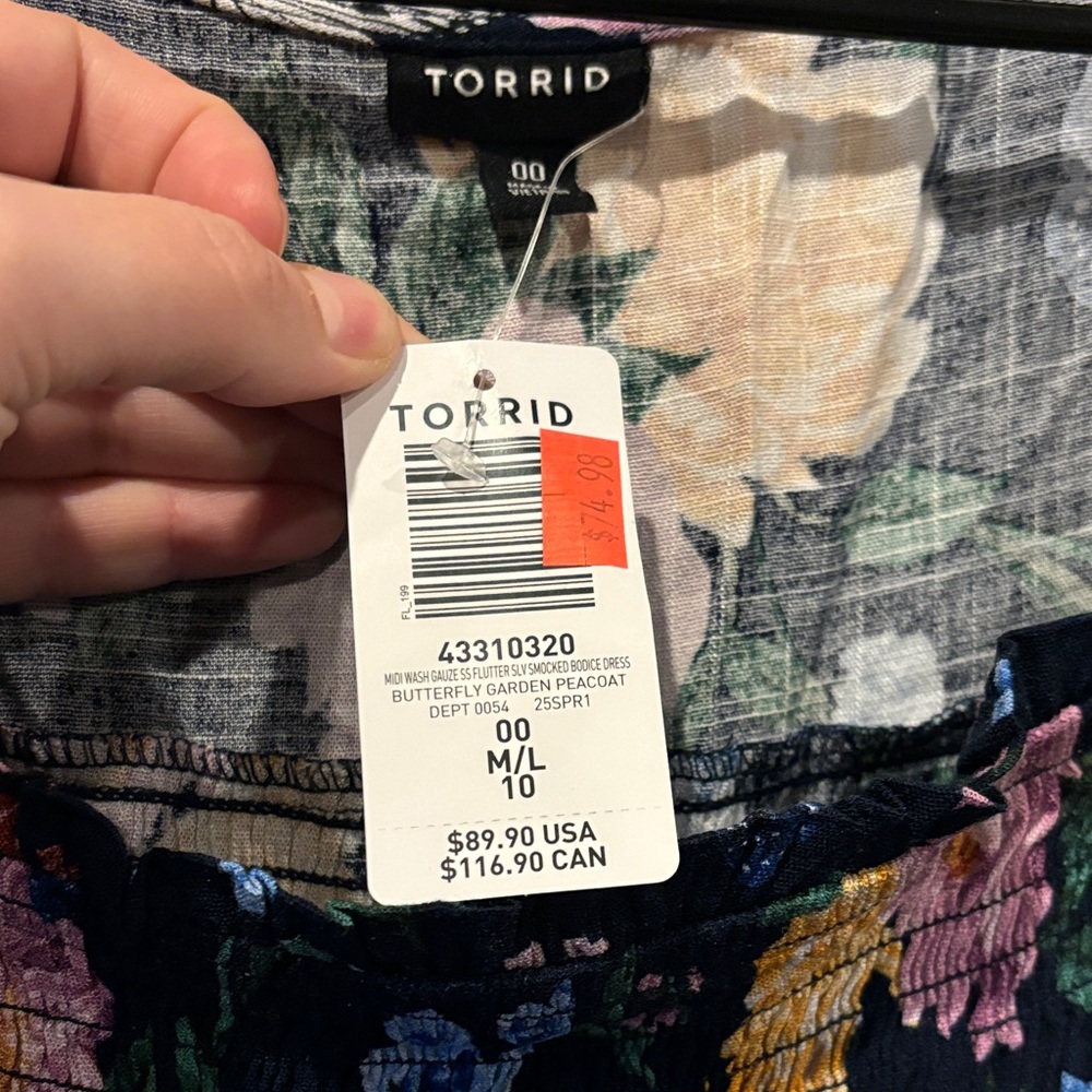 Torrid 00X Floral Midi Dress - Picture 2 of 6